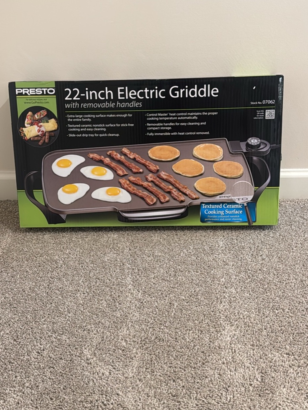Presto 22-inch Electric Griddle in Black